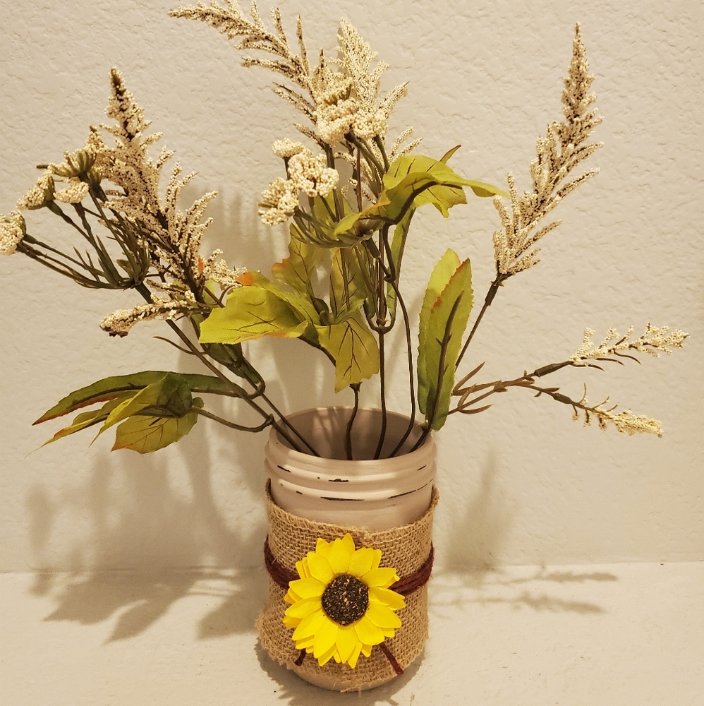 Hand Crafted Fall Jar